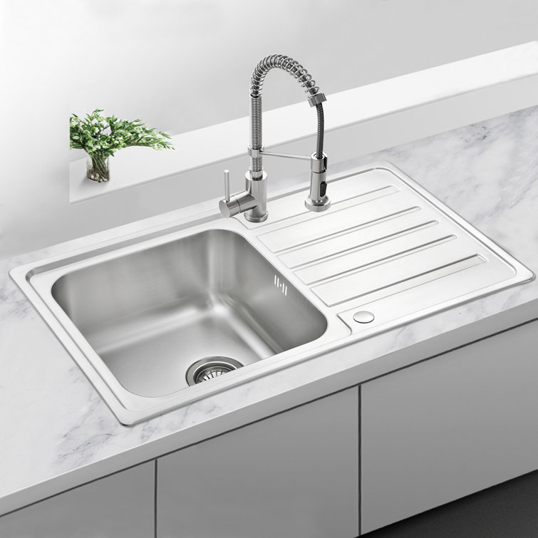 Belfry Kitchen Thurston Single Bowl Inset Kitchen Sink Wayfair.co.uk